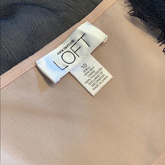 Beautiful LOFT Black silk dress 10 - Picture 5 of 5